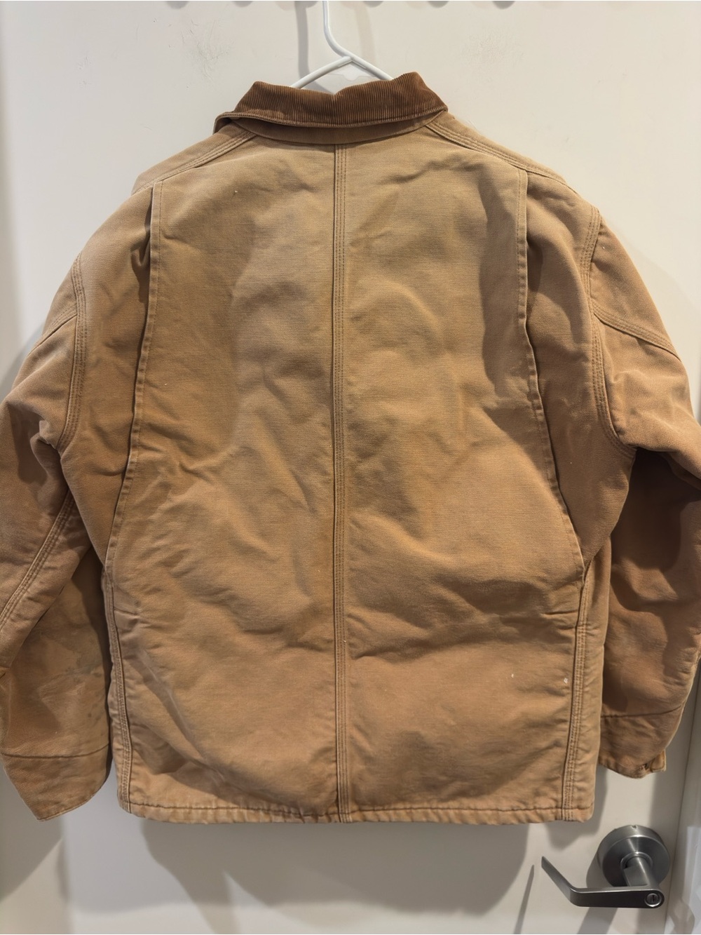 Vintage Carhartt Chore Jacket Blanket Lined Distressed USA Made C01 BRN Mens XL - Picture 7 of 7